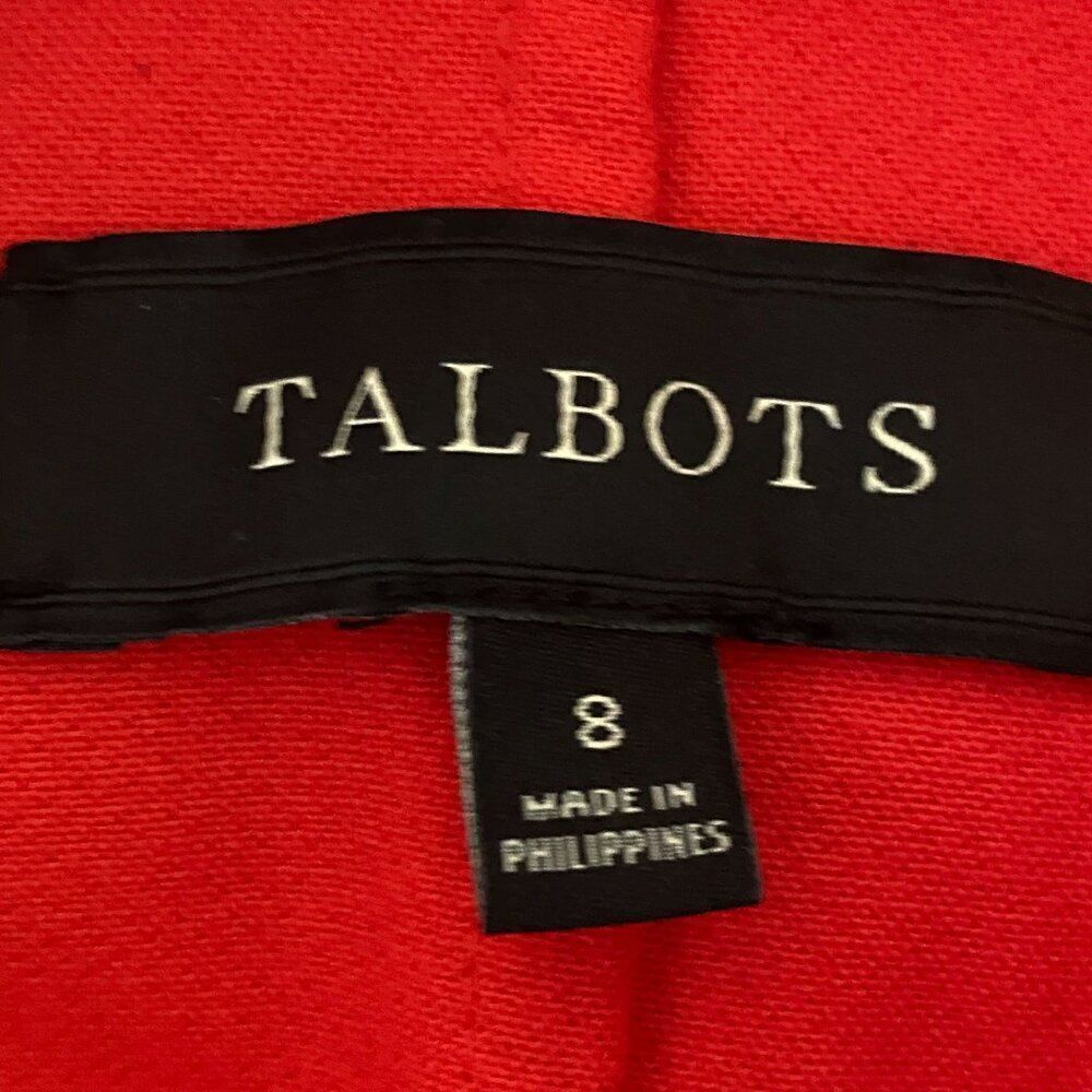 Talbots Red Jacket Size 8 Button Front - Picture 5 of 6